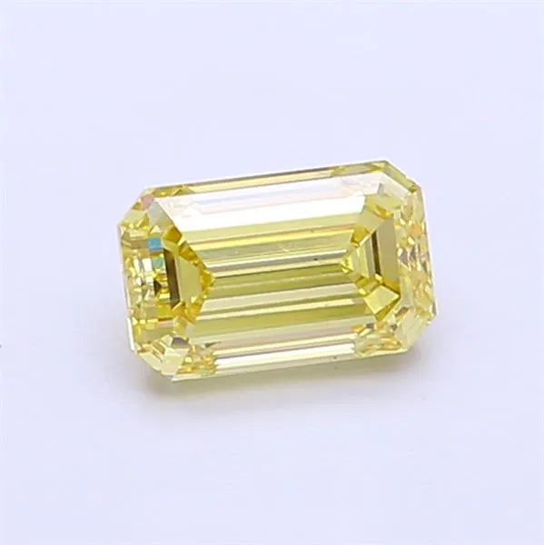0.70ct Emerald Lab Grown Diamond (Colour Fancy Intense Yellow, Clarity VS1, IGI Certified)