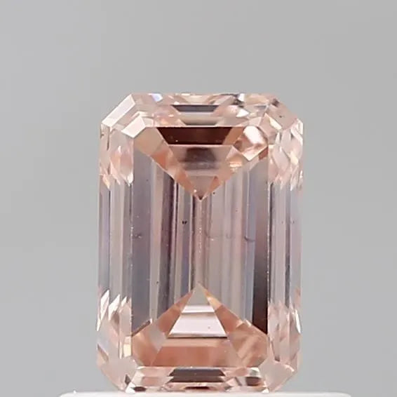 0.71ct Emerald Lab Grown Diamond (Colour Fancy Brownish Pink, Clarity VS1, IGI Certified)