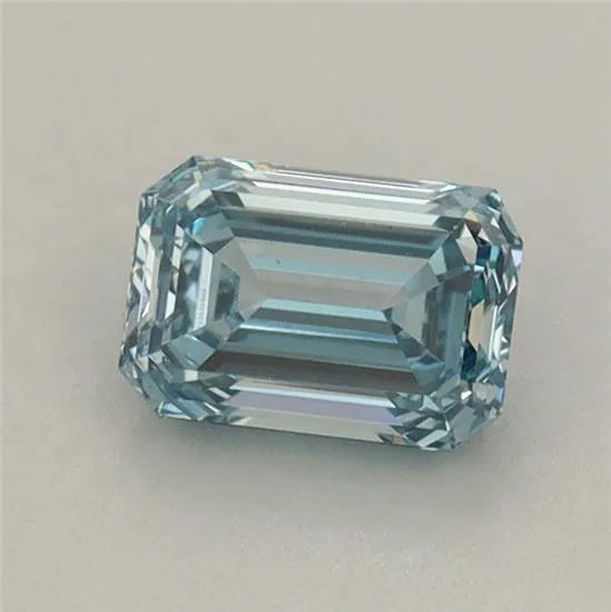 0.72ct Emerald Lab Grown Diamond (Colour Fancy Vivid Blue, Clarity VS1, IGI Certified)