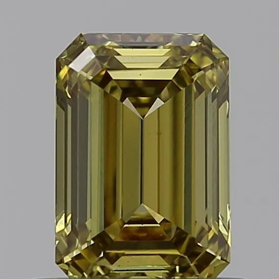 0.74ct Emerald Lab Grown Diamond (Colour Fancy Gray Yellow, Clarity VS1, IGI Certified)