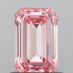 0.74ct Emerald Lab Grown Diamond (Colour Fancy Intense Pink, Clarity VS2, IGI Certified)