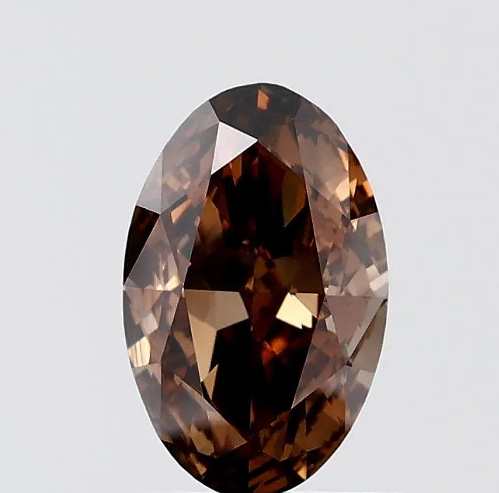 0.80ct Oval Natural Diamond (Colour Fancy Dark Brown, Clarity VVS1, GIA Certified)