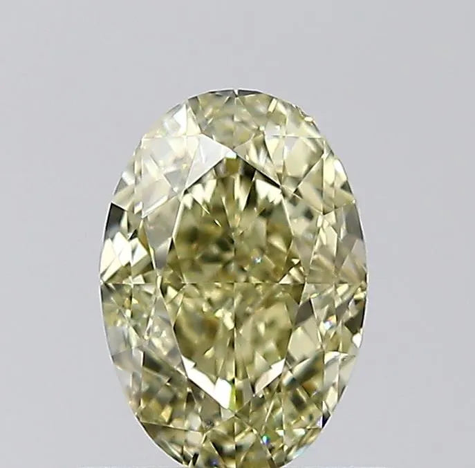 0.81ct Oval Natural Diamond (Colour Fancy Light Yellow, Clarity VS2, GIA Certified)