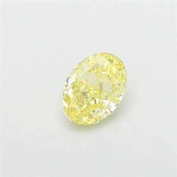 0.91ct Oval Lab Grown Diamond (Colour Fancy Intense Yellow, Clarity VS2, IGI Certified)