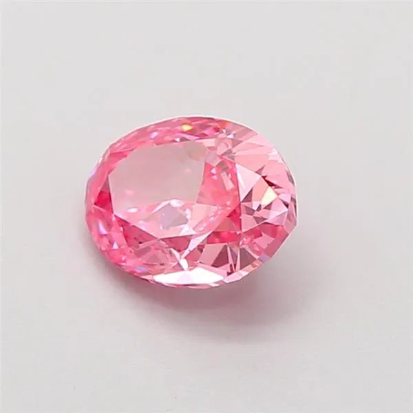 0.91ct Oval Lab Grown Diamond (Colour Fancy Vivid Pink, Clarity VVS2, IGI Certified)