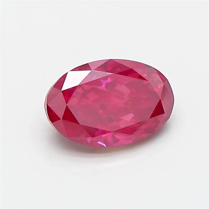 0.93ct Oval Lab Grown Diamond (Colour Fancy Vivid Pink, Clarity VS1, IGI Certified)