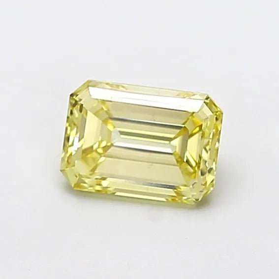 0.97ct Emerald Lab Grown Diamond (Colour Fancy Yellow, Clarity VS2, IGI Certified)