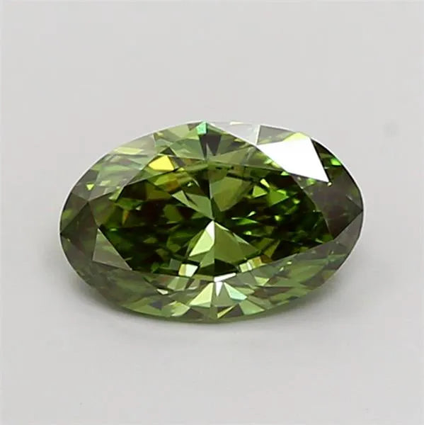1.00ct Oval Lab Grown Diamond (Colour Fancy Vivid Green, Clarity VVS2, IGI Certified)
