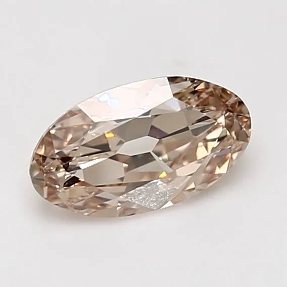 1.00ct Oval Natural Diamond (Colour Fancy Light Yellowish Brown, Clarity VS1, GIA Certified)