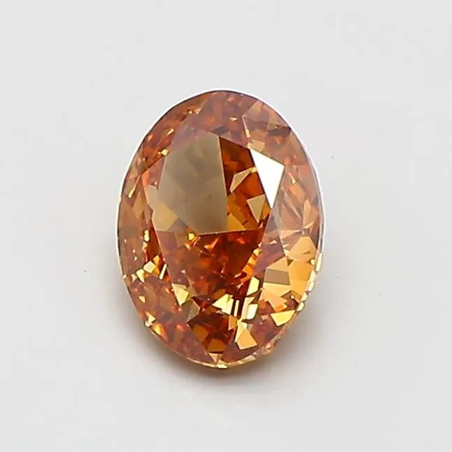 1.01ct Oval Lab Grown Diamond (Colour Fancy Orangey Brown, Clarity VVS2, IGI Certified)