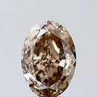 1.01ct Oval Natural Diamond (Colour Fancy Yellowish Brown, Clarity VS2, GIA Certified)