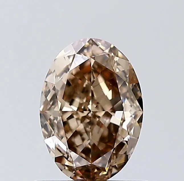 1.01ct Oval Natural Diamond (Colour Fancy Yellowish Brown, Clarity VS2, GIA Certified)