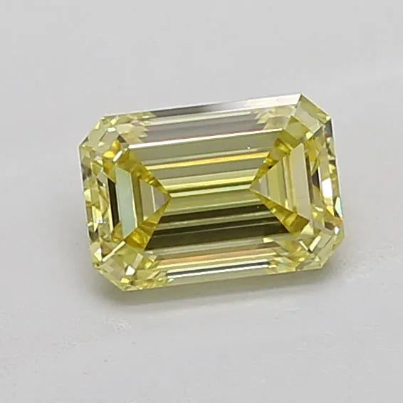 1.05ct Emerald Lab Grown Diamond (Colour Fancy Yellow, Clarity VVS2, IGI Certified)