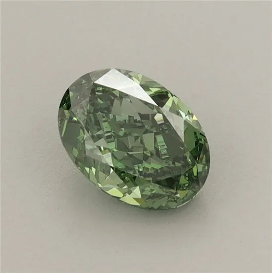 1.05ct Oval Lab Grown Diamond (Colour Fancy Vivid Green, Clarity VVS1, IGI Certified)