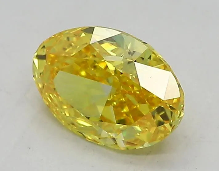 1.05ct Oval Lab Grown Diamond (Colour Fancy Vivid Yellow, Clarity VVS2, IGI Certified)
