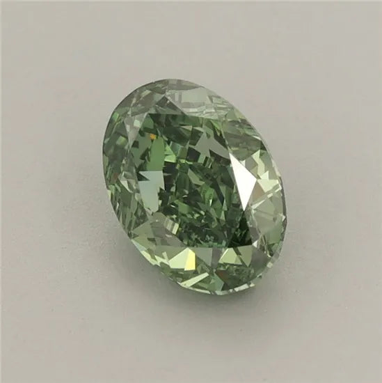 1.06ct Oval Lab Grown Diamond (Colour Fancy Vivid Green, Clarity VVS1, IGI Certified)