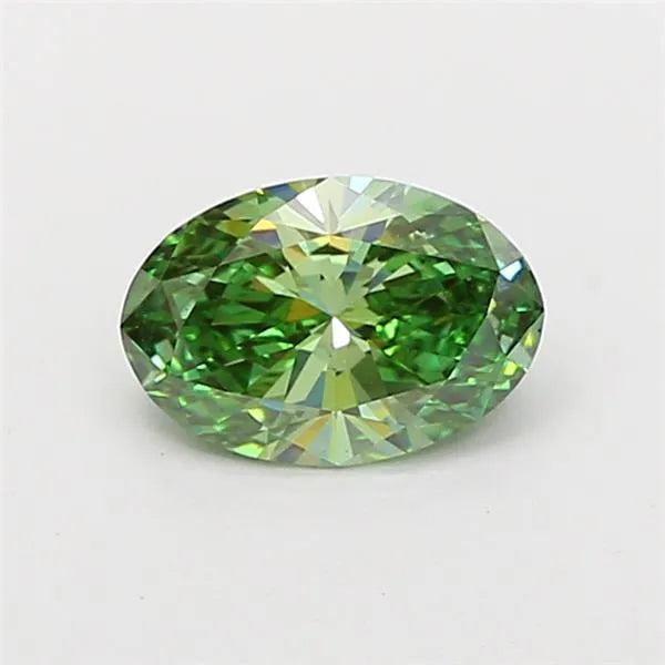1.06ct Oval Lab Grown Diamond (Colour Fancy Vivid Green, Clarity VVS2, IGI Certified)