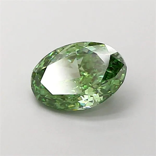 1.07ct Oval Lab Grown Diamond (Colour Fancy Vivid Green, Clarity VVS2, IGI Certified)