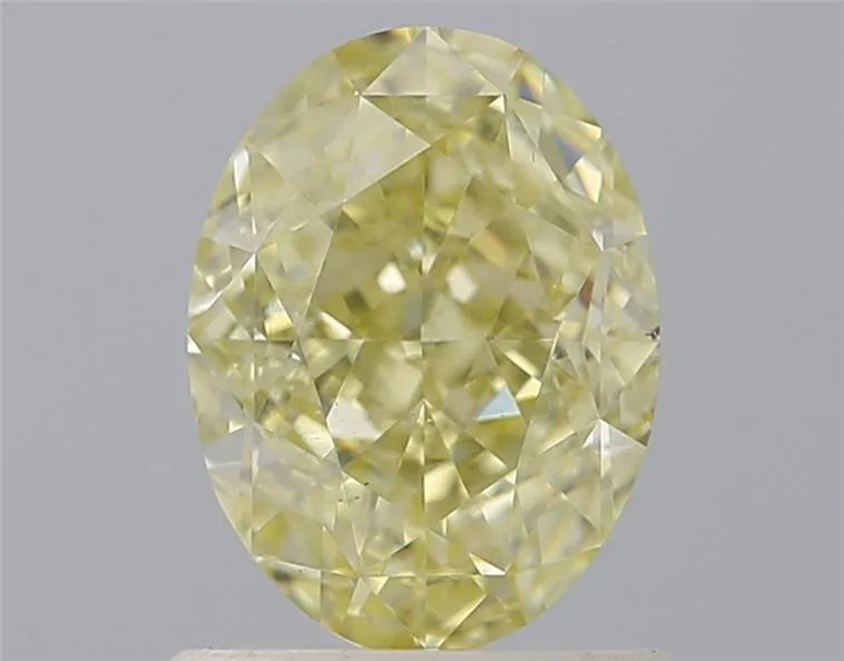 1.09ct Oval Natural Diamond (Colour Fancy Light Yellow, Clarity VS1, Cut VG, IGI Certified)