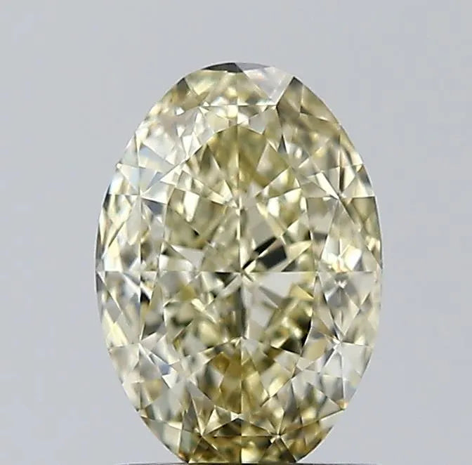 1.09ct Oval Natural Diamond (Colour Fancy Light Yellow, Clarity VS1, GIA Certified)