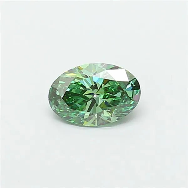 1.10ct Oval Lab Grown Diamond (Colour Fancy Vivid Green, Clarity VVS2, IGI Certified)