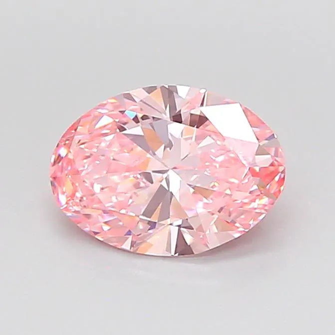 1.10ct Oval Lab Grown Diamond (Colour Fancy Vivid Pink, Clarity VVS1, IGI Certified)