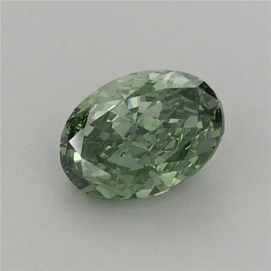 1.15ct Oval Lab Grown Diamond (Colour Fancy Vivid Green, Clarity VVS2, IGI Certified)