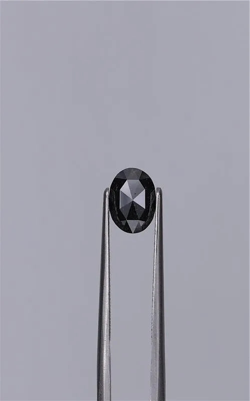 1.28ct Oval Natural Diamond (Colour Fancy Black, Clarity VVS2, Cut EX, GIA Certified)