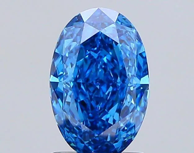 1.33ct Oval Lab Grown Diamond (Colour Fancy Vivid Blue, Clarity VS2, IGI Certified)
