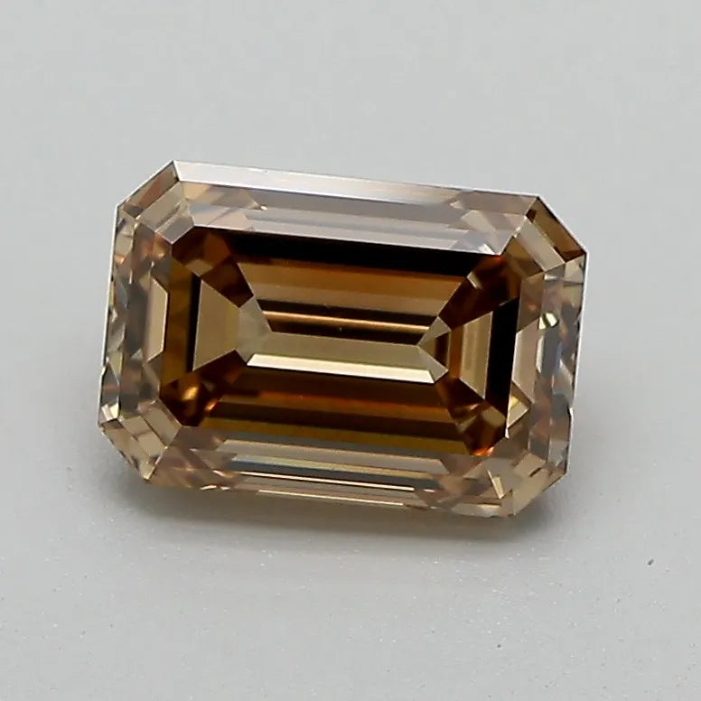 1.50ct Emerald Natural Diamond (Colour Fancy Dark Orangey Brown, Clarity VS2, Cut EX, GIA Certified)