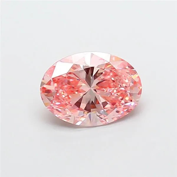1.50ct Oval Lab Grown Diamond (Colour Fancy Vivid Pink, Clarity VVS2, IGI Certified)