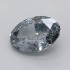 Eye of Elena Ring with Gray Blue Diamond