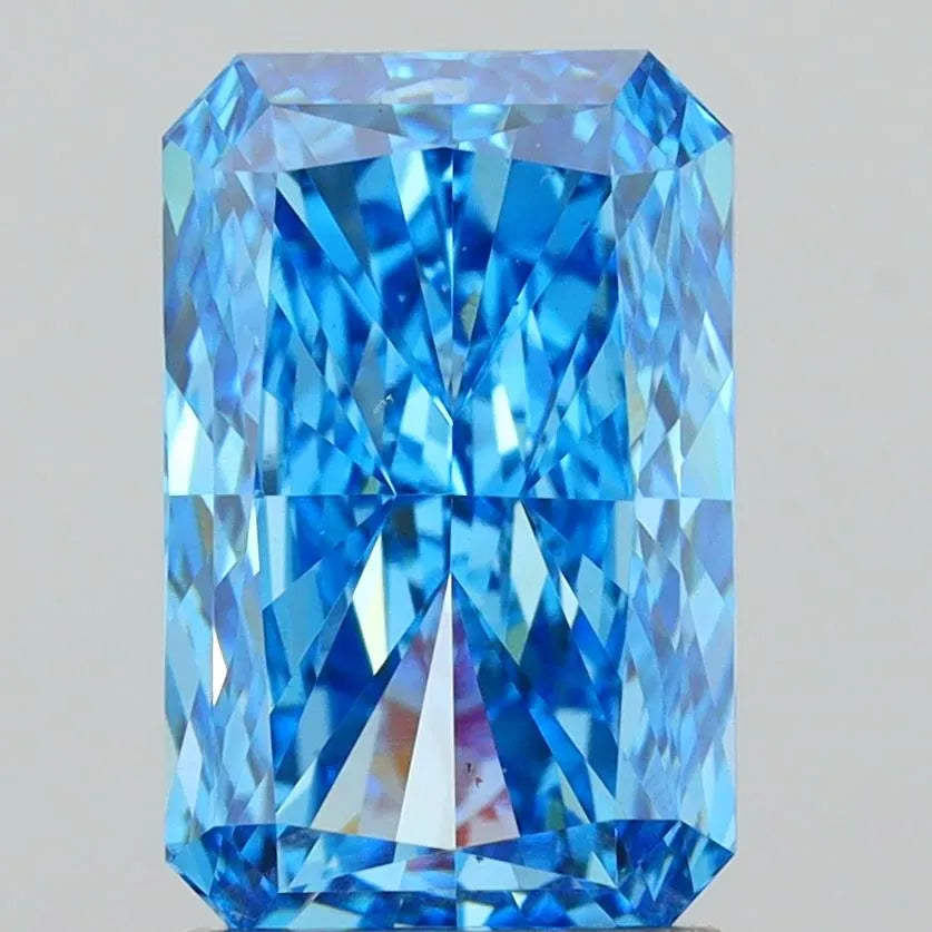 2.25ct Radiant Lab Grown Diamond (Colour Fancy Vivid Blue, Clarity VS2, IGI Certified)