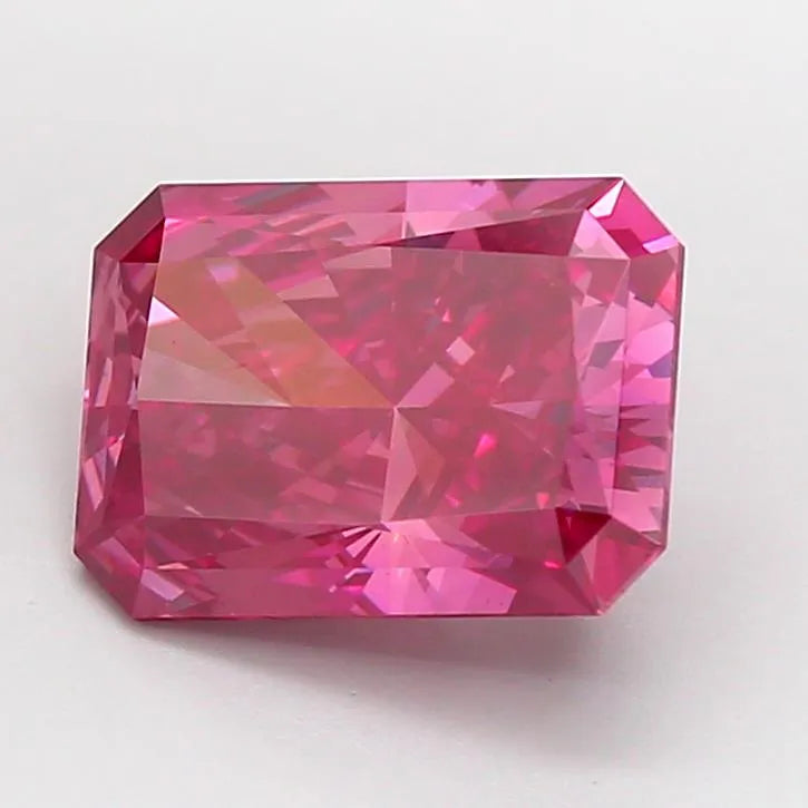 2.37ct Radiant Lab Grown Diamond (Colour Fancy Deep Pink, Clarity VS1, IGI Certified)