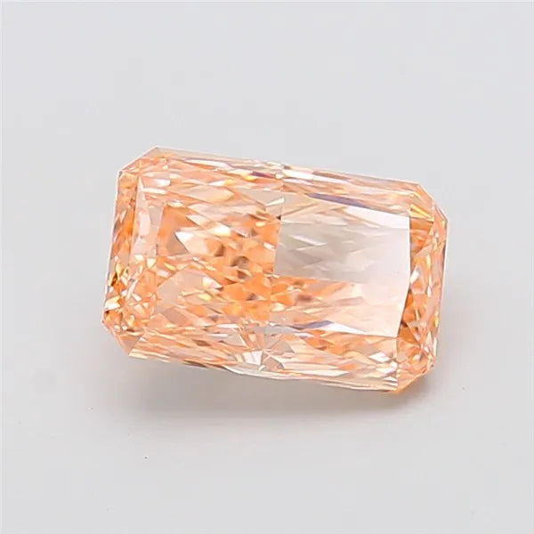 2.52ct Radiant Lab Grown Diamond (Colour Fancy Pinkish Orange, Clarity VS1, IGI Certified)