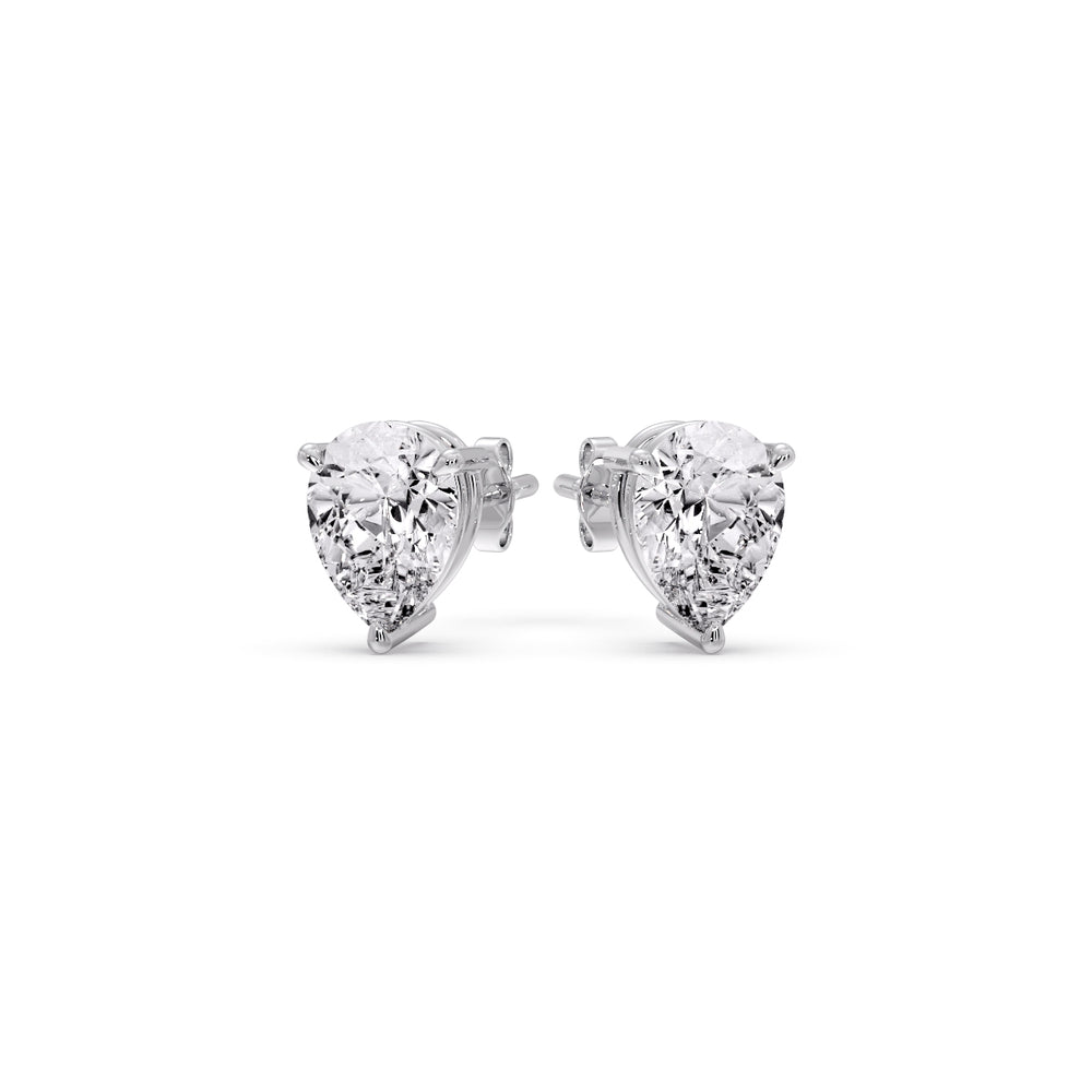 Diamond Pear Cut 3 Prong Earring