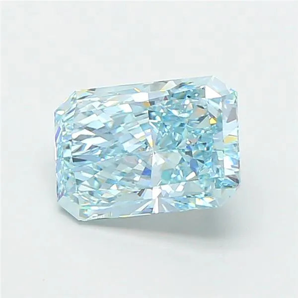 3.10ct Radiant Lab Grown Diamond (Colour Fancy Intense Blueish Green, Clarity VS1, IGI Certified)