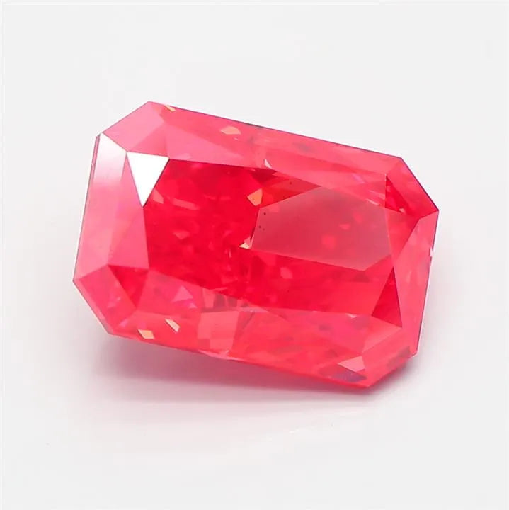 3.57ct Radiant Lab Grown Diamond (Colour Fancy Vivid Red, Clarity VS2, IGI Certified)