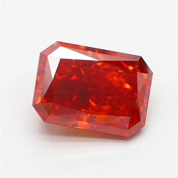 4.55ct Radiant Lab Grown Diamond (Colour Fancy Vivid Orangey Red, Clarity VS1, IGI Certified)