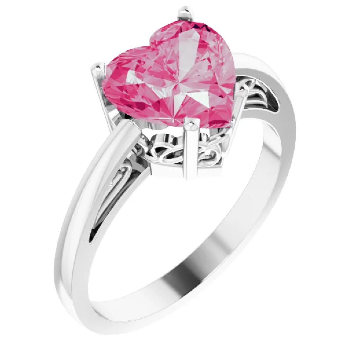 Custom Amethyst Heart