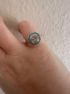 Art Deco Emerald Halo Ring | 2.5ct Asscher