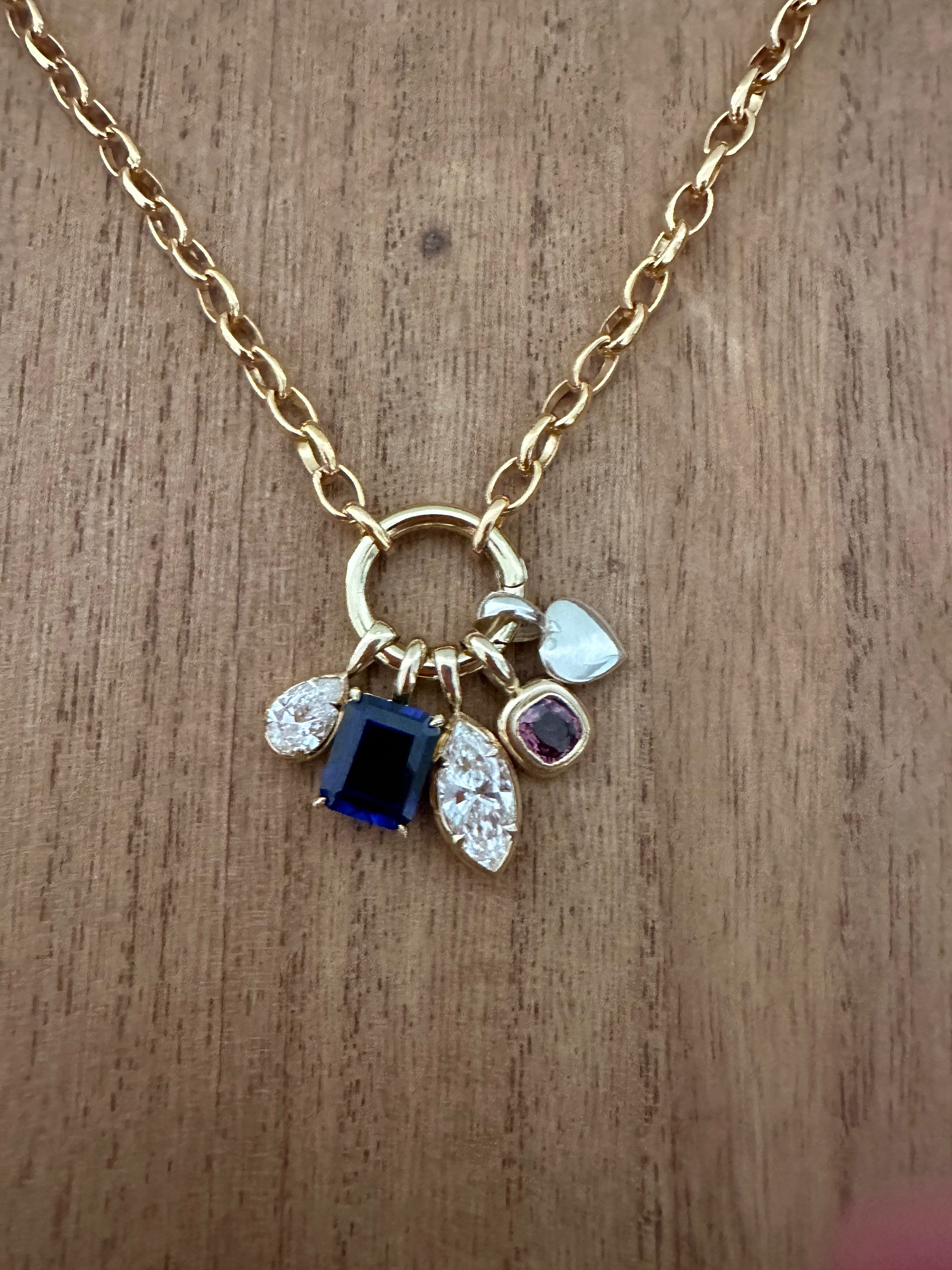 Blue Lab Sapphire Jumble Charm
