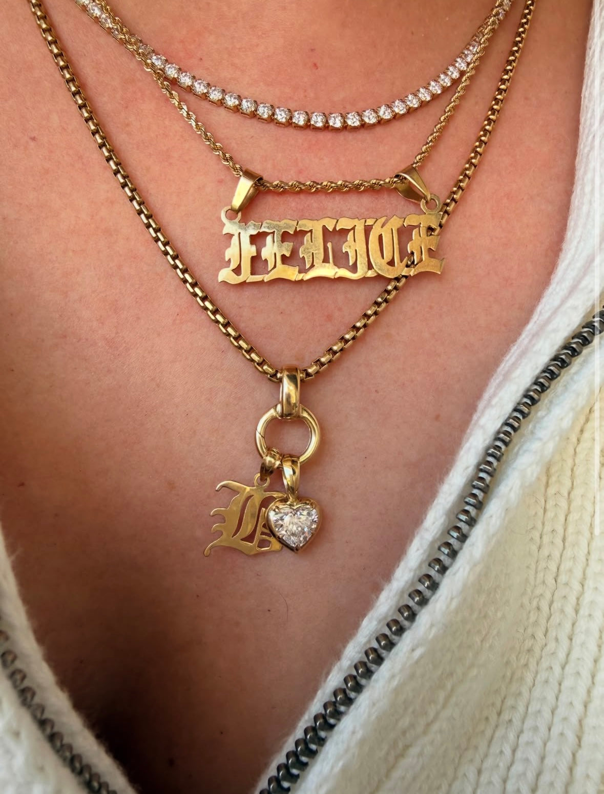 The Mini Lover Girl Pendant in Gold