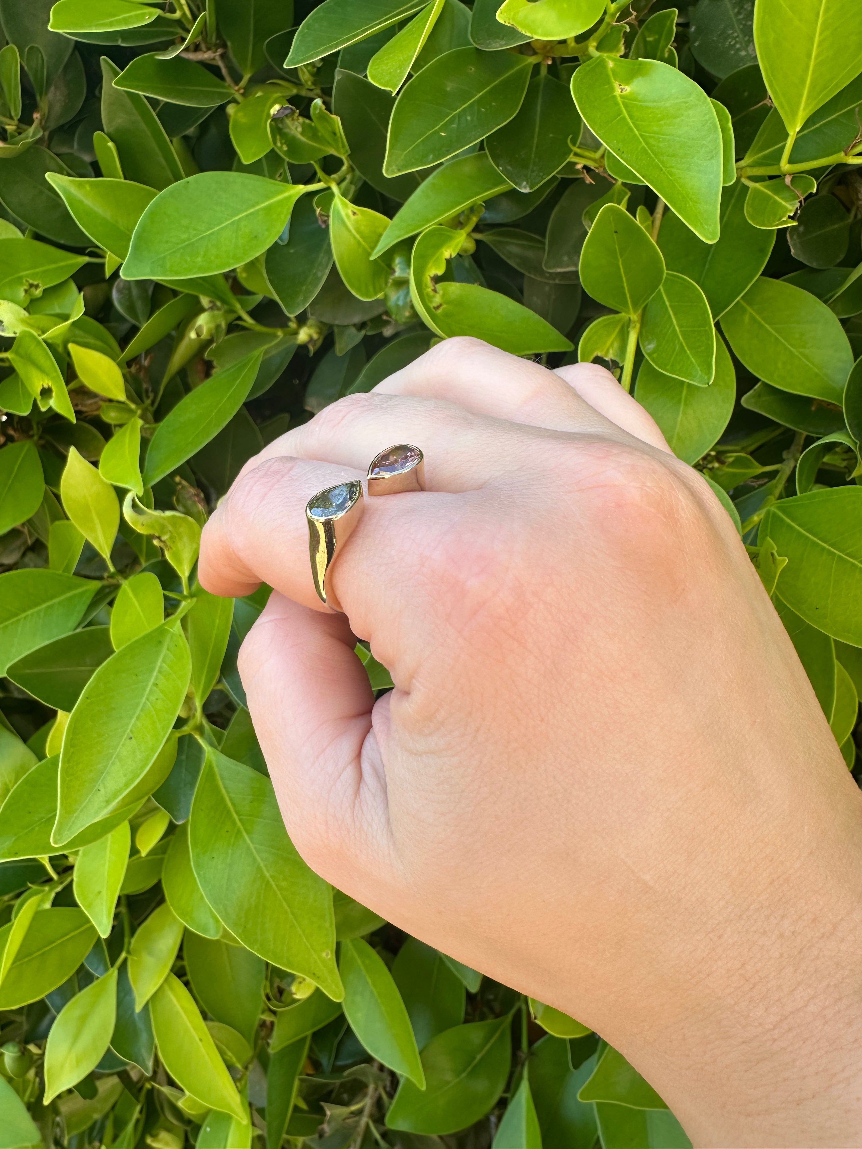 The Naked Ring™ in 14k Plated with Colored Lab Diamonds