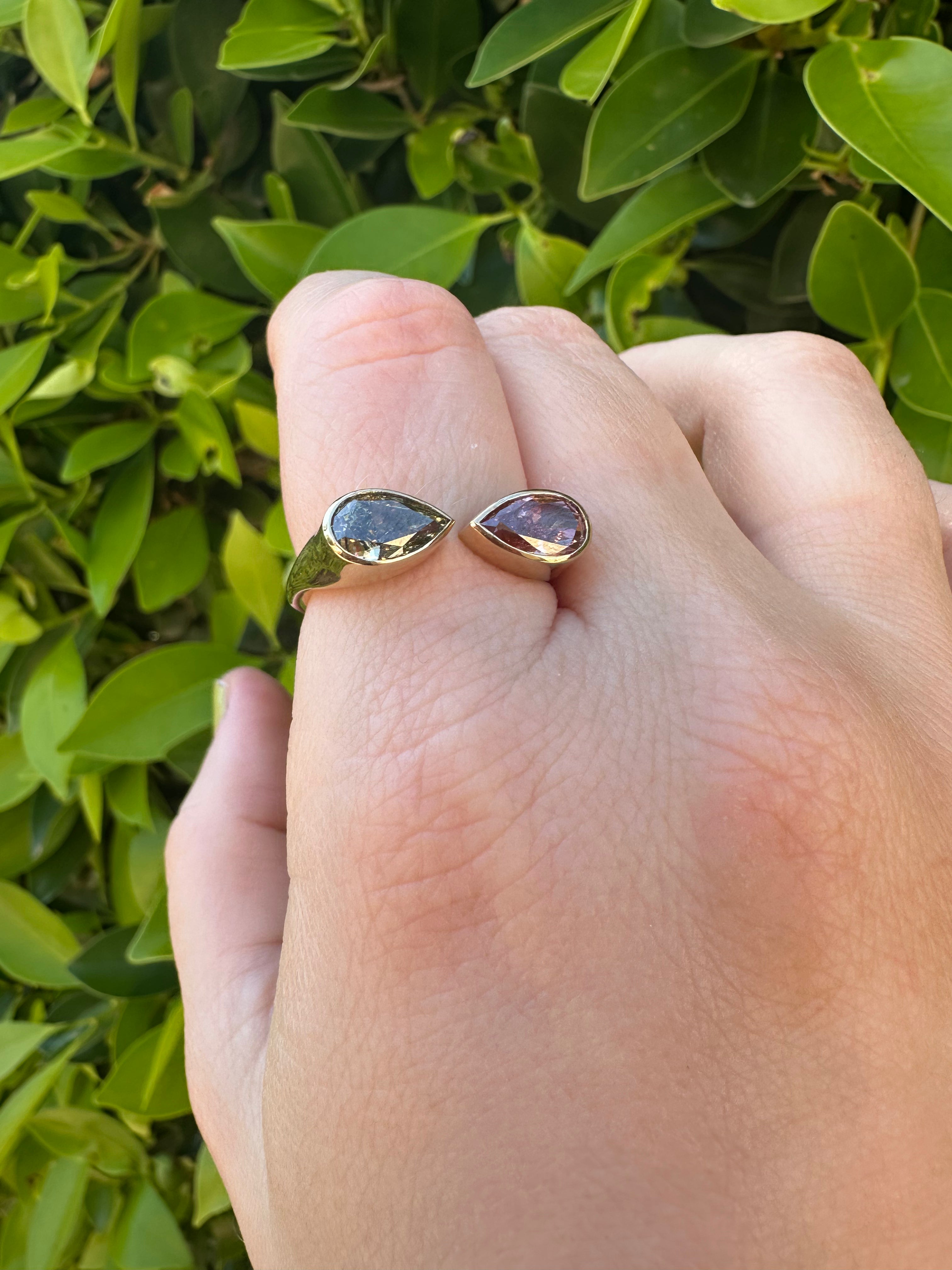 The Icon Ring™ with Colored Lab Diamonds in 14K Gold-Plated Brass - 2 CTTW