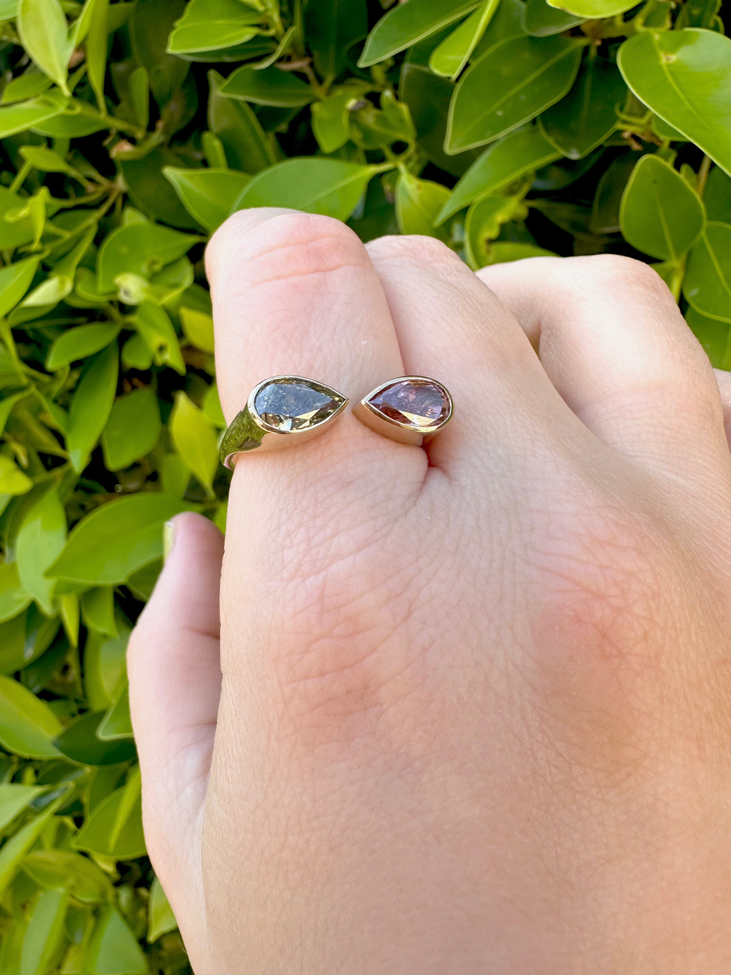 The Naked Ring™ in 14k Plated with Colored Lab Diamonds