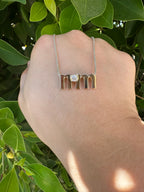 Chubby Baby Double Initial Charm with Lab Diamond