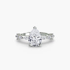 Solitaire with Eternity Pavé