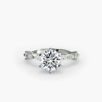 Solitaire with Eternity Pavé