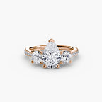 Three-Stone with Pavé Band